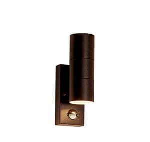 Searchlight Metro Outdoor Wall Light Rustic Brown Metal & Glass
