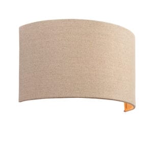 Endon Obi 1lt Wall Natural linen & natural polyester cotton Dimmable