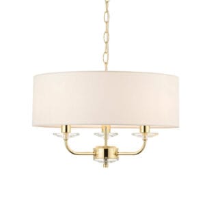 Endon Nixon 3lt Pendant (Brass)