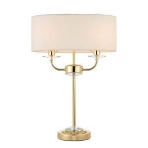 Endon Nixon 2lt Table Lamp (Brass)