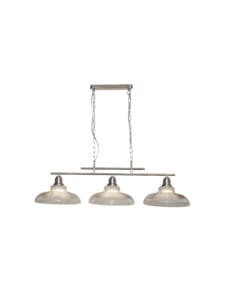 Searchlight Bistro III 3Lt Bar Pendant Satin Silver Metal
