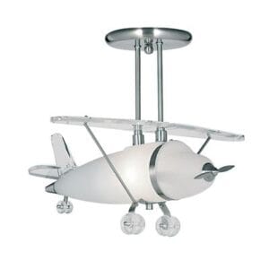 Searchlight Novelty Airplane Pendant  Metal Acrylic & Glass