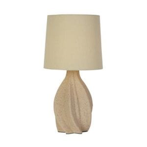 Searchlight Twist 1Lt Table Lamp Ceramic with Linen Shade
