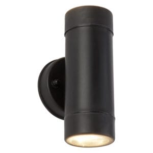 Searchlight Coastal Outdoor LED 2Lt Wall Light Black PolypropyleneIP44