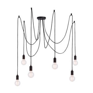 Endon Studio 6lt pendant 60W (Black)