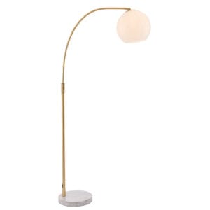 Endon Otto 1lt Floor Brass & opal glass Non-dimmable