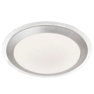 Searchlight Chester LED Bathroom Flush  Acrylic & Silver Metal IP44