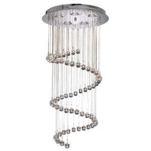 Searchlight Hallway 3Lt MultiDrop Pendant Chrome Metal & Clear Crystal
