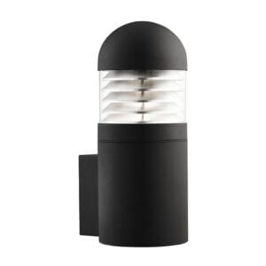 Searchlight Bronx Outdoor Wall LightBlack Metal Clear Glass & Polycarb