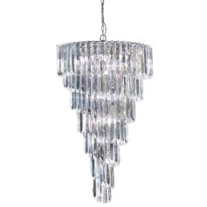 Searchlight Sigma 9Lt Chandelier Chrome Metal & Acrylic