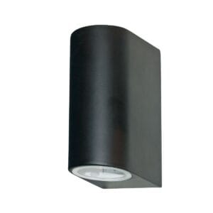 Searchlight Eiffel Outdoor Wall LightBlack Metal Clear & Frosted Glass