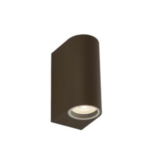 Searchlight Eiffel Outdoor 2Lt Wall Light Rustic Brown Clear & Frosted
