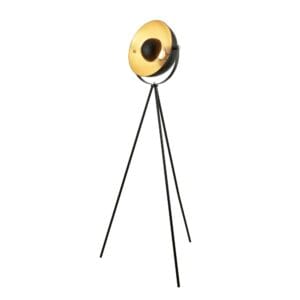 Searchlight Blink Tripod Floor Lamp Black Matt Metal & Gold