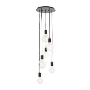 Endon Studio 6lt Pendant Matt Black Dimmable
