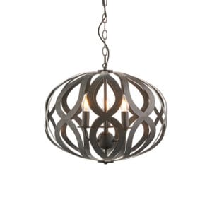 Endon Sirolo 3lt Pendant Antique brushed Bronze Dimmable