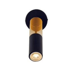 Searchlight Merrygold Wall Light Black Metal & Amber Acrylic
