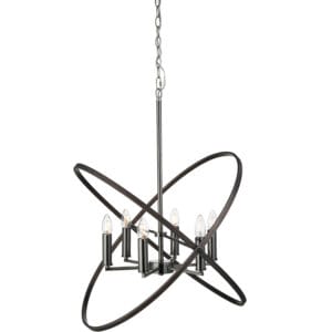 Searchlight Hoopla 6Lt Pendant Pewter Metal