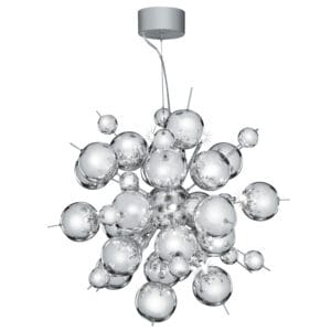Searchlight Molecule 12Lt Pendant Polished Chrome Metal & Glass