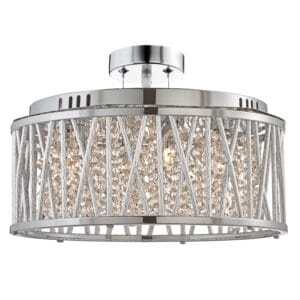 Searchlight Elise 5Lt Pendant/SemiFlush Chrome & Crystal