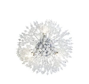 Searchlight Sunburst 3Lt Wall light Chrome Metal & Glass Beads