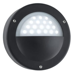 Searchlight Bangor LED Outdoor Flush  Black & Polycarbonate IP44