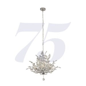 Searchlight Bouquet 7Lt Pendant Chrome Metal & Crystal