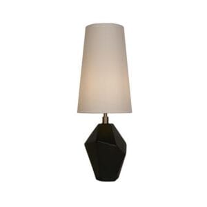 Searchlight Apex 1Lt Table Lamp Antique Brass Metal Black Resin White