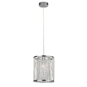 Searchlight Elise Pendant Chrome Metal & Crystal