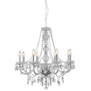 Searchlight Marie Therese 8Lt Pendant Clear Glass & Acrylic