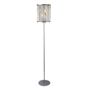Searchlight Elise 2Lt Floor Lamp Chrome Metal & Crystal