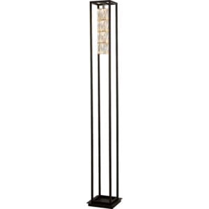 Searchlight Elevator Floor Lamp Matt Black Frame & Crystal Centre
