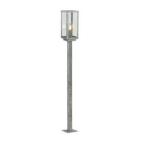 Searchlight Box II Outdoor Post Galvanised Silver Metal & Glass