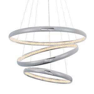 Endon Ozias 1lt Pendant Chrome & clear crystal Dimmable