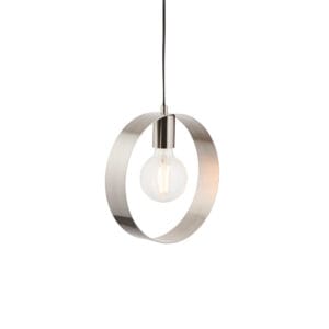 Endon Hoop 1lt Pendant Brushed Nickel Dimmable