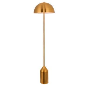 Endon Nova 1lt Floor Antique Brass & gloss white Non-dimmable