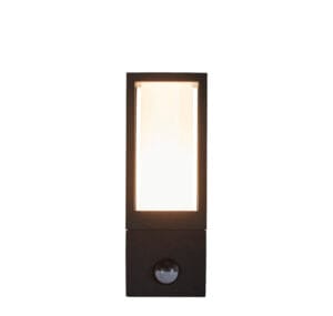 Searchlight Avenue Outdoor Wall Light Black Metal & White Polycarbonate