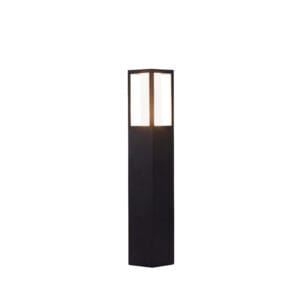 Searchlight Avenue Outdoor Post Black Metal & Matt White Polycarbonate