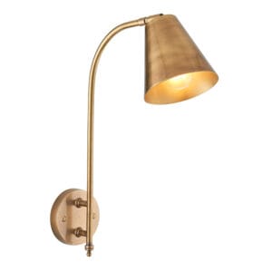 Endon Radha 1lt Wall Antique solid Brass Dimmable