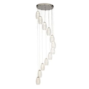 Searchlight Cyclone 12Lt Pendant Chrome & Clear Glass