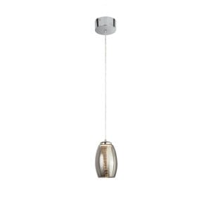 Searchlight Cyclone Pendant Chrome & Smoked Glass