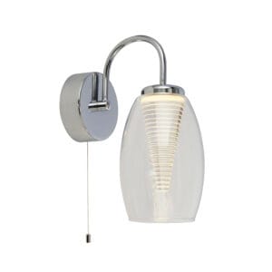 Searchlight Cyclone Wall Light Chrome Metal & Glass