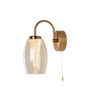 Searchlight Cyclone Wall Light Bronze Metal & Champagne Glass