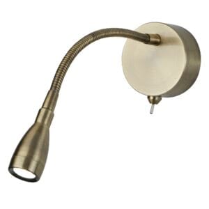 Searchlight Flexy Wall Light Antique Brass Metal