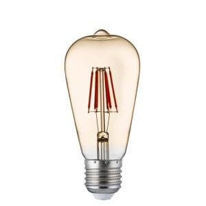Searchlight Pack 5 Dimmable LED E27 Filament Squirrel Lamp Amber Glass