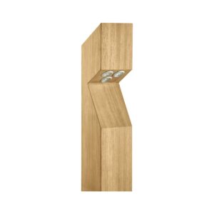 Collingwood BL03 Iroko Wood 2700K Chamfered Side Entry Mains Bollard