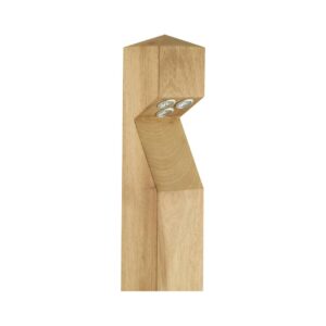 Collingwood BL03 Iroko Wood 2700K Pointed Side Entry Mains Bollard