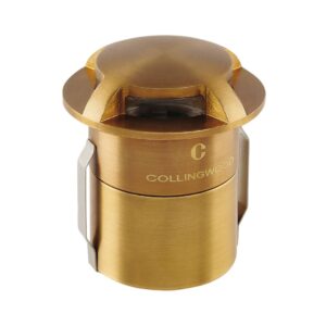 Collingwood GL100AX4X27 Up to 2W 14lm mini domed antique brass marker light