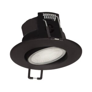Collingwood DL490BLK5530 TRIAC Dimmable adjustable fire-rated downlight with integrated bezel & Easy-fit connector