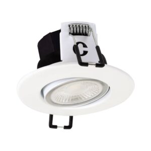 Collingwood DL490MW5540 TRIAC Dimmable adjustable fire-rated downlight with integrated bezel & Easy-fit connector