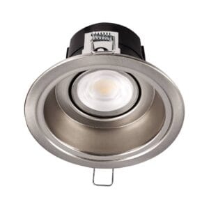 Collingwood DL507 Mains dimmable fire-rated adjustable CCT downlight - Brushed Steel